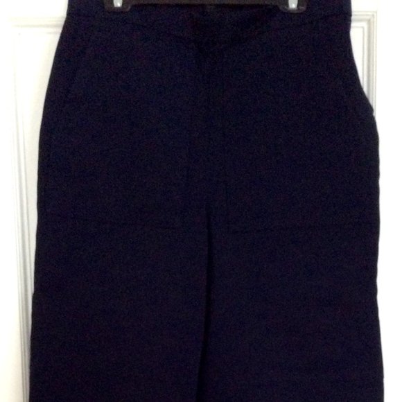 COS wide leg cropped navy blue pants Size 10 - Picture 2 of 9